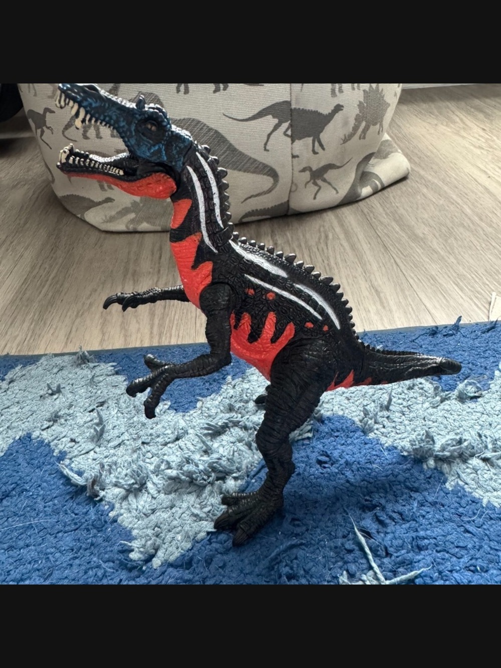 Black and Red Dinosaur Action Figure Toy for Kids